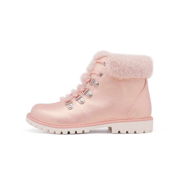 Girls Ankle Fashion Boots - PINK PU - 1